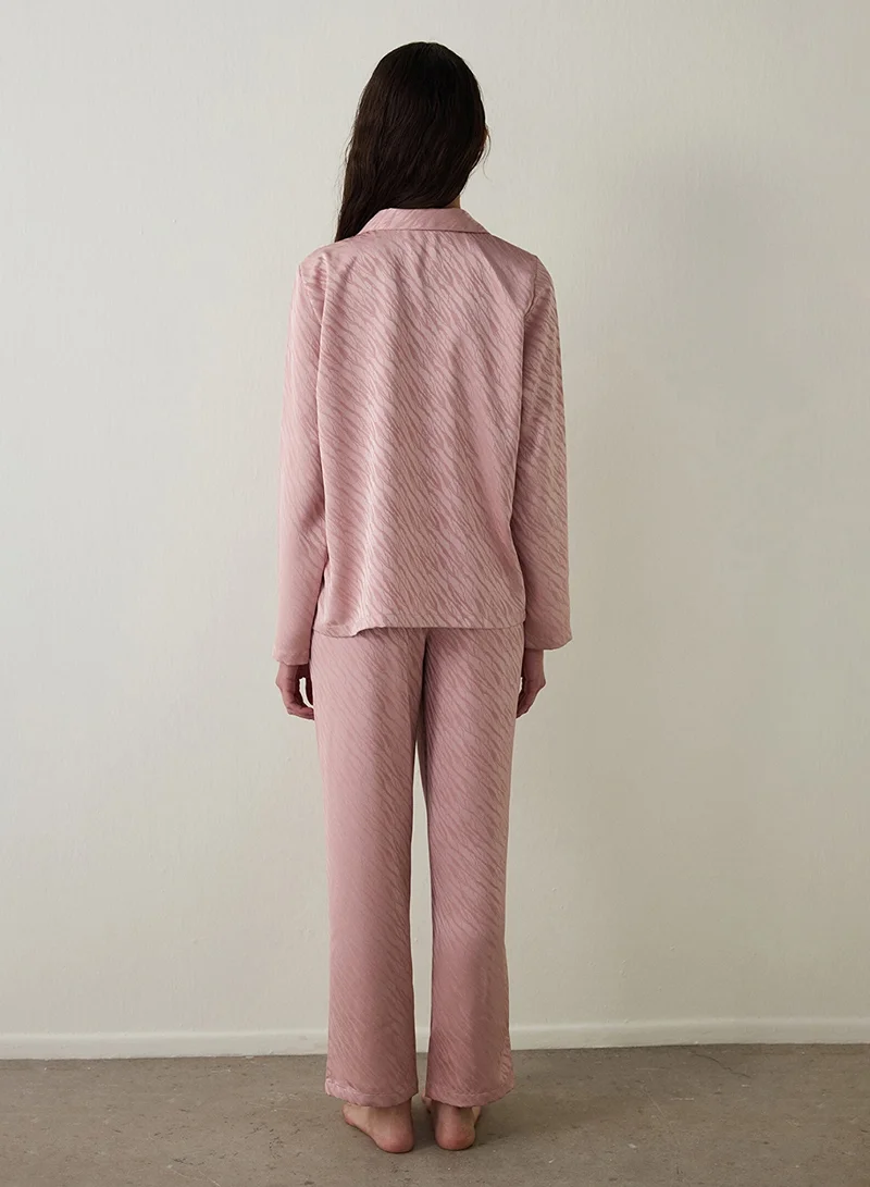 Penti Rose Penti Rose Emma Shirt Collar Long Sleeve Satin Pajama Set for Women | Best Price UAE